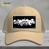Skulls Novelty License Plate Hat Mesh / Khaki