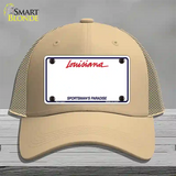 Louisiana Sportsman Blank Plate Novelty License Plate Hat Mesh / Khaki