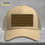 Brown Black Anchor Novelty License Plate Hat Mesh / Khaki