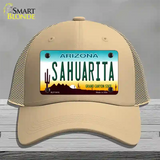 Sahuarita Arizona Novelty License Plate Hat Mesh / Khaki