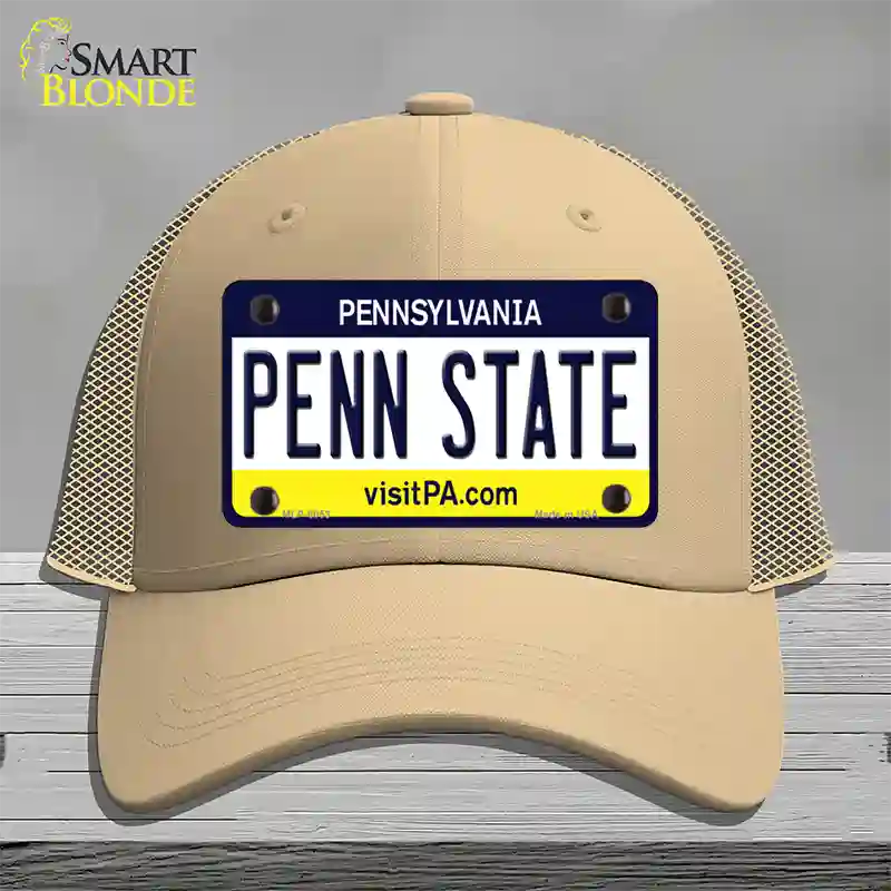 Penn State Pennsylvania State Novelty License Plate Hat Mesh / Khaki