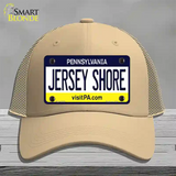 Jersey Shore Pennsylvania State Novelty License Plate Hat Mesh / Khaki