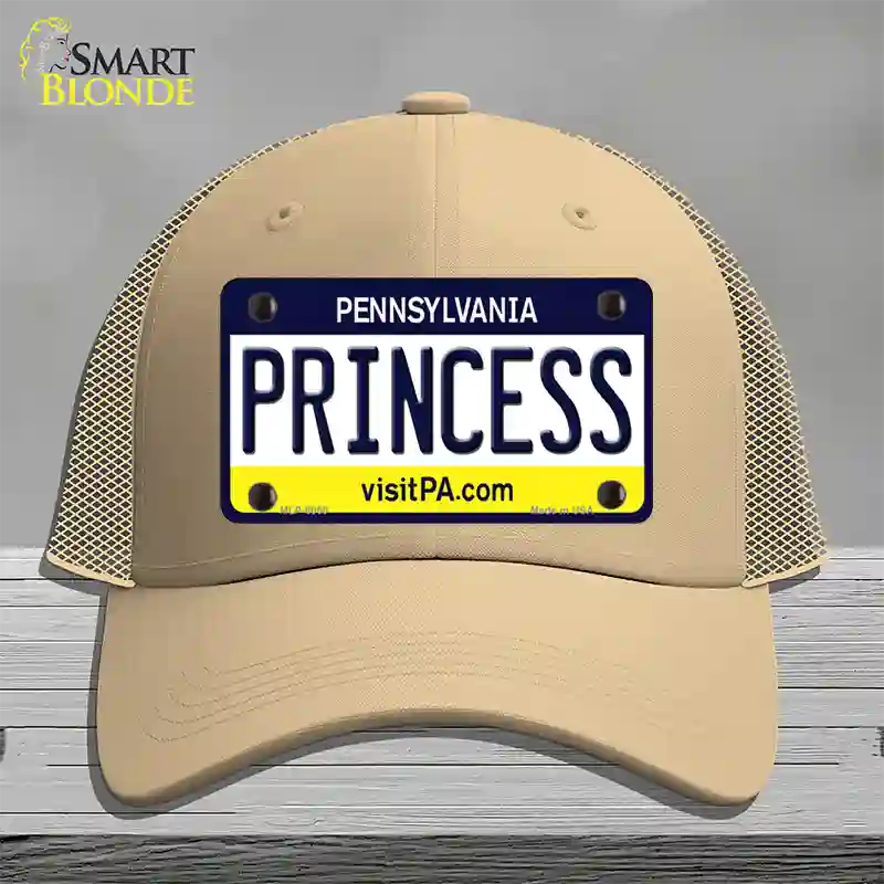 Princess Pennsylvania State Novelty License Plate Hat Mesh / Khaki