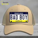 Bad Boy Pennsylvania State Novelty License Plate Hat Mesh / Khaki