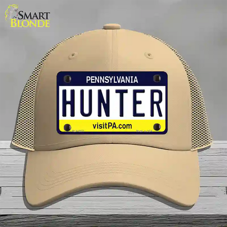 Hunter Pennsylvania State Novelty License Plate Hat Mesh / Khaki