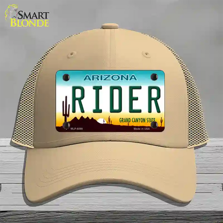 Arizona Rider Novelty License Plate Hat Mesh / Khaki