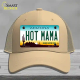 Arizona Hot Mama Novelty License Plate Hat Mesh / Khaki