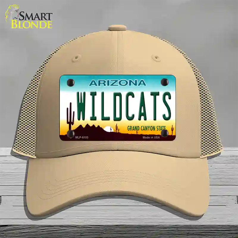 Wildcats Arizona Novelty License Plate Hat Mesh / Khaki