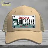 Louisiana Novelty License Plate Hat Mesh / Khaki