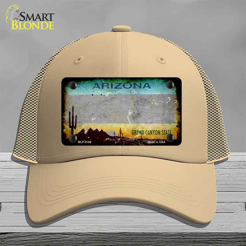 Arizona Gray Rusty Novelty License Plate Hat HAT-MLP-8169