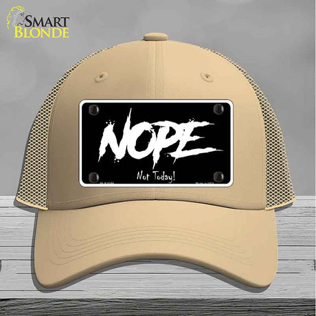 Nope Not Today Novelty License Plate Hat