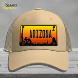 Jeep Arizona Scenic Novelty License Plate Hat Mesh / Khaki
