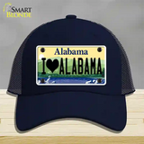 I Love Alabama Novelty License Plate Hat Mesh / Navy