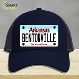 Bentonville Arkansas Novelty License Plate Hat Mesh / Navy