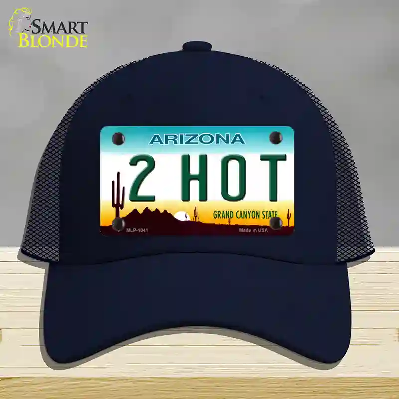 2 Hot Arizona Novelty License Plate Hat Mesh / Navy