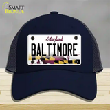Baltimore Maryland Novelty License Plate Hat Mesh / Navy