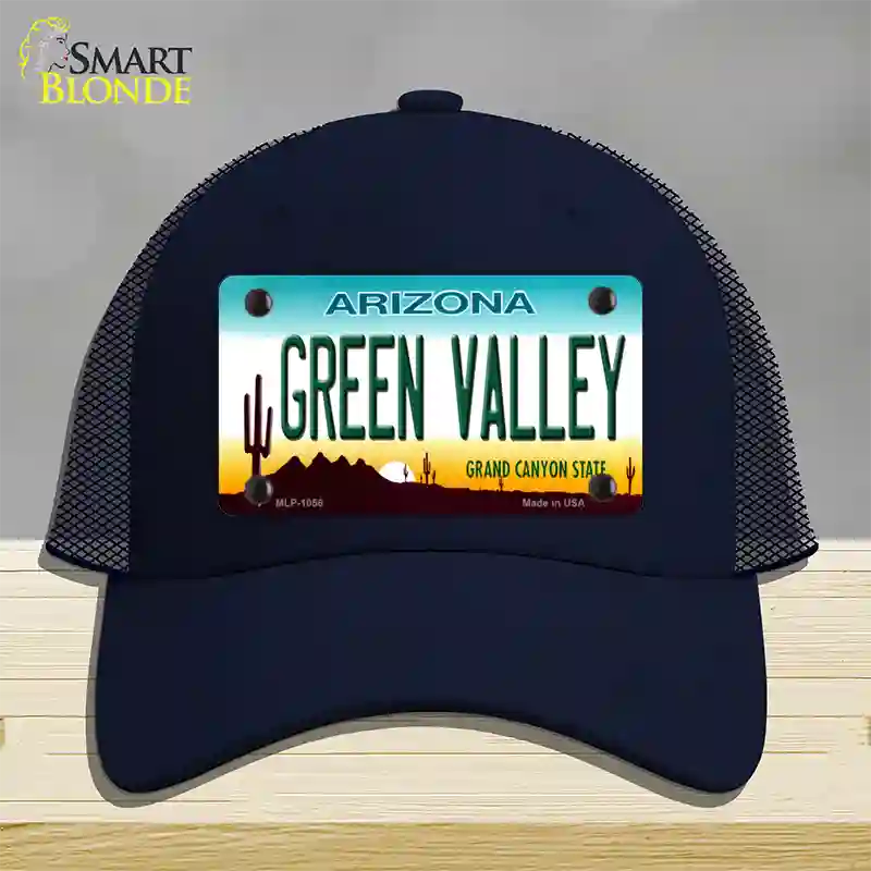 Green Valley Arizona Novelty License Plate Hat Mesh / Navy