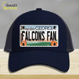Falcons Fan Georgia Novelty License Plate Hat Mesh / Navy