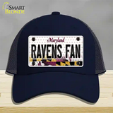 Ravens Fan Maryland Novelty License Plate Hat Mesh / Navy