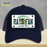 Rays Fan Florida Novelty License Plate Hat Mesh / Navy