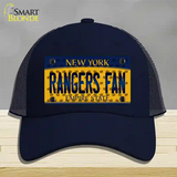 Rangers Fan New York Novelty License Plate Hat Mesh / Navy