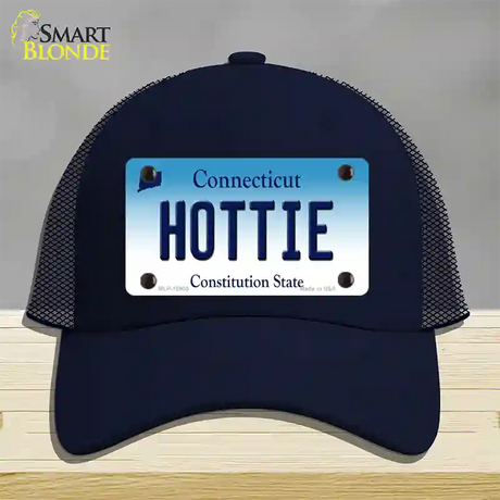 Hottie Connecticut Novelty License Plate Hat Mesh / Navy