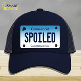 Spoiled Connecticut Novelty License Plate Hat Mesh / Navy