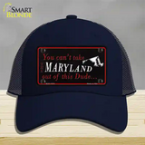 Maryland Dude Novelty License Plate Hat Mesh / Navy