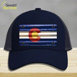 Colorado Corrugated Flag Novelty License Plate Hat Mesh Navy