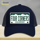Four Corners Colorado Novelty License Plate Hat Mesh Navy