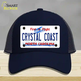 North Carolina Crystal Coast Novelty License Plate Hat Mesh / Navy