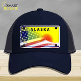 Alaska with American Flag Novelty License Plate Hat HAT-MLP-12330