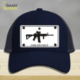 Come and Take It Novelty License Plate Hat Mesh / Navy