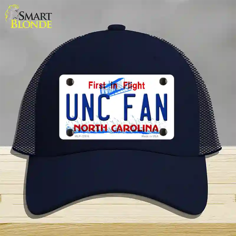 Univ North Carolina Fan Novelty License Plate Hat Mesh / Navy