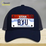 BYU Novelty License Plate Hat Mesh / Navy