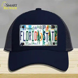 Florida State Strip Art Novelty License Plate Hat Tag Mesh Navy