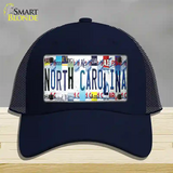 North Carolina Strip Art Novelty License Plate Hat Tag Mesh Navy