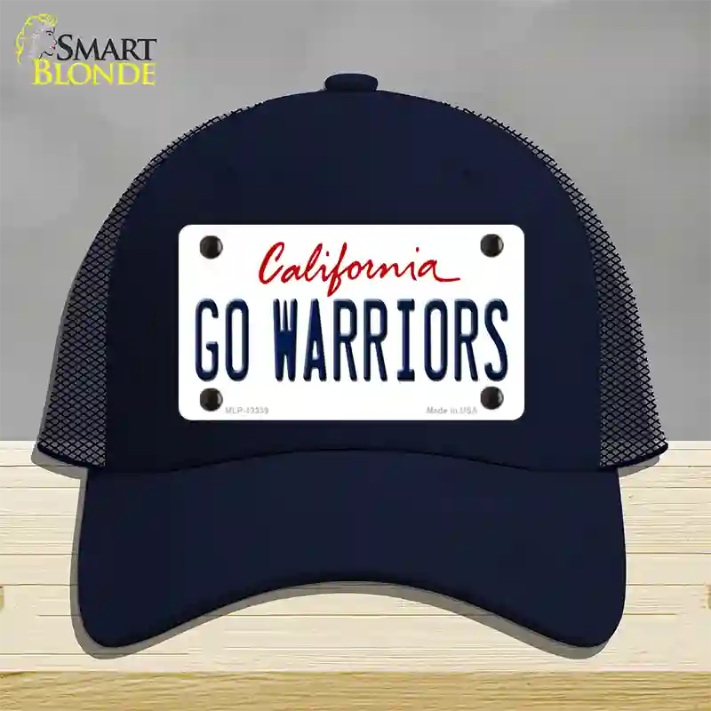 Go Warriors Novelty License Plate Hat Tag Mesh Navy