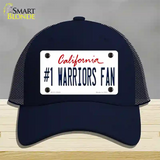 Number 1 Warriors Fan Novelty License Plate Hat Tag Mesh Navy