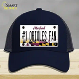 Number 1 Orioles Fan Novelty License Plate Hat Tag Mesh Navy