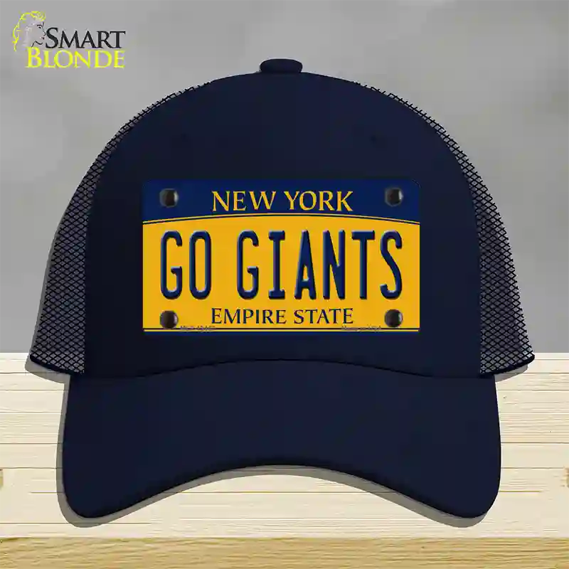 New York Go Giants Novelty License Plate Hat Tag Mesh Navy