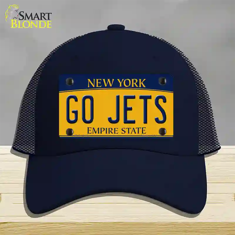 New York Go Jets Novelty License Plate Hat Tag Mesh Navy