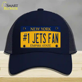 Number 1 Jets Fan New York Novelty License Plate Hat Tag Mesh Navy
