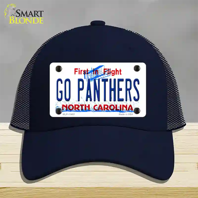 Go Panthers North Carolina Novelty License Plate Hat Tag Mesh Navy