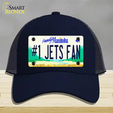 Number 1 Jets Fan Manitoba Novelty License Plate Hat Tag Mesh / Navy