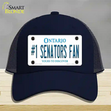 Number 1 Senators Fan Novelty License Plate Hat Tag Mesh Navy