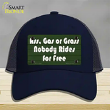 Ass Gas Or Grass Novelty License Plate Hat Tag Mesh Navy