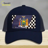New York Racing Flag Novelty License Plate Hat Tag Mesh Navy