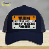 Dont Touch My Truck Novelty License Plate Hat Tag Mesh Navy