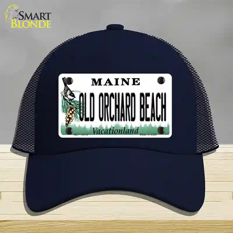 Old Orchard Beach Maine Novelty License Plate Hat Tag Mesh Navy